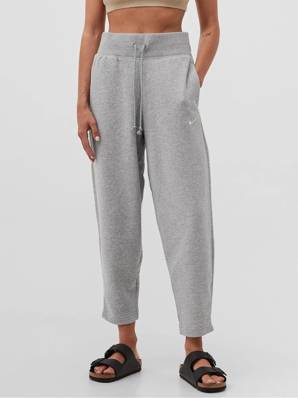 Nike High Rise Phoenix Fleece Curve Pants Light Grey Sweatpants Women’s Large